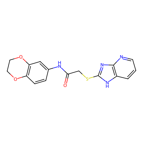 N-(2,3-dihydro-1,4-benzodioxin-6-yl)-2-(1H-imidazo[4,5-b]pyridin-2-ylsulfanyl)acetamide structure