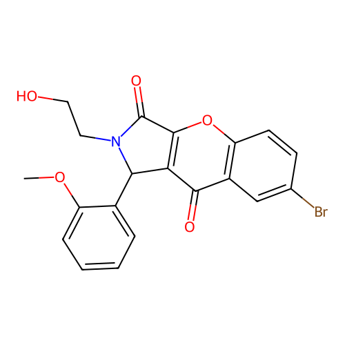 7-bromo-2-(2-hydroxyethyl)-1-(2-methoxyphenyl)-1,2-dihydrochromeno[2,3-c]pyrrole-3,9-dione structure