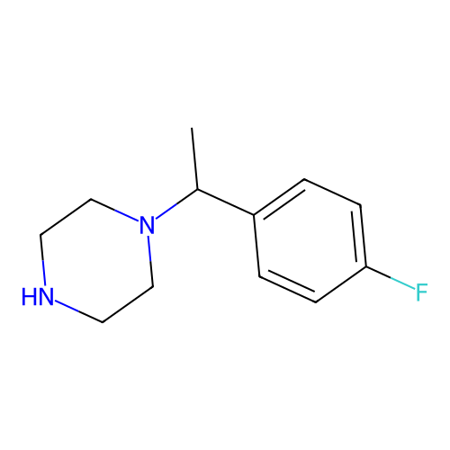 1-[1-(4-Fluoro-phenyl)-ethyl]-piperazine structure