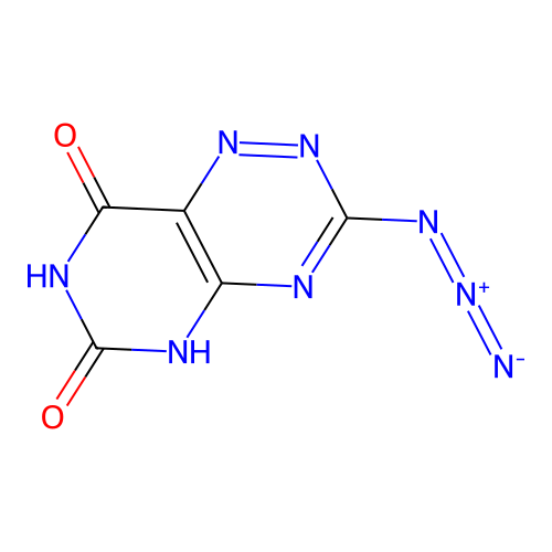 3-azidopyrimido[4,5-e][1,2,4]triazine-6,8(5H,7H)-dione structure