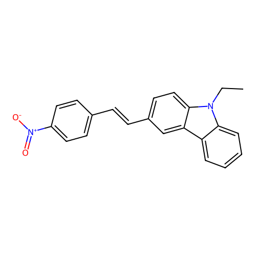 9H-Carbazole, 9-ethyl-3-[2-(4-nitrophenyl)ethenyl]- structure