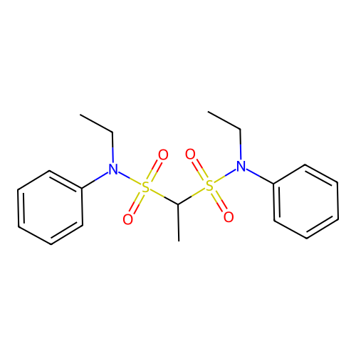 1-N,1-N'-diethyl-1-N,1-N'-diphenylethane-1,1-disulfonamide structure