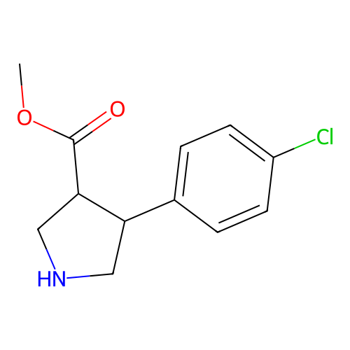 Methyl 4-(4-chlorophenyl)pyrrolidine-3-carboxylate structure