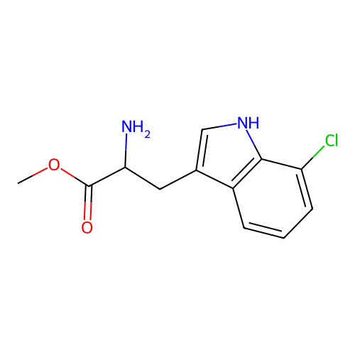 methyl 2-amino-3-(7-chloro-1H-indol-3-yl)propanoate structure