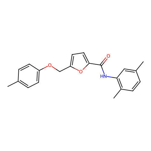 N-(2,5-dimethylphenyl)-5-[(4-methylphenoxy)methyl]furan-2-carboxamide structure