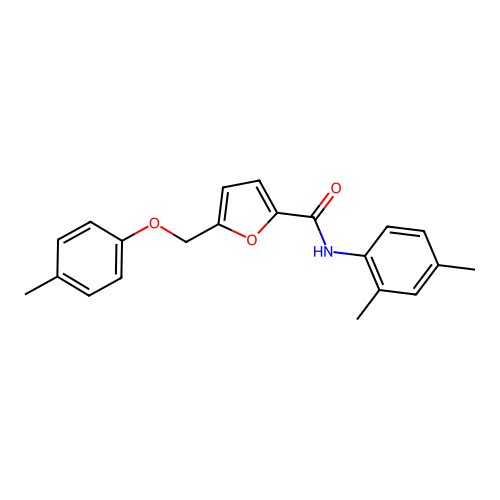 N-(2,4-dimethylphenyl)-5-[(4-methylphenoxy)methyl]furan-2-carboxamide structure