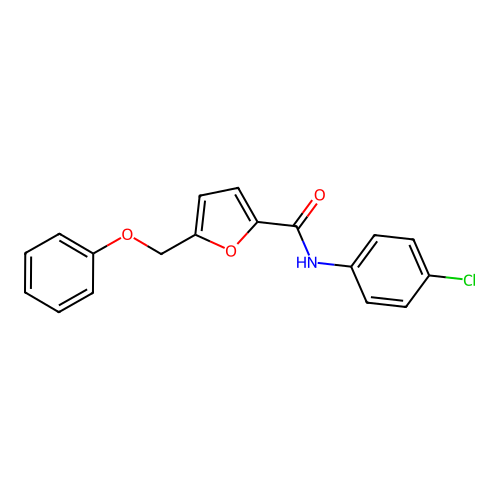 N-(4-chlorophenyl)-5-(phenoxymethyl)furan-2-carboxamide structure