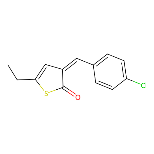 (3Z)-3-[(4-chlorophenyl)methylidene]-5-ethylthiophen-2-one structure
