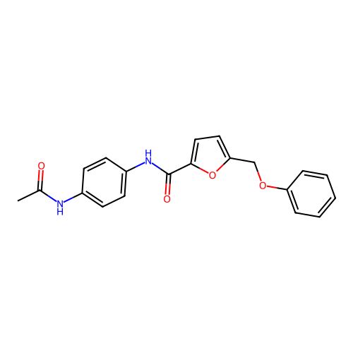 N-(4-acetamidophenyl)-5-(phenoxymethyl)furan-2-carboxamide structure