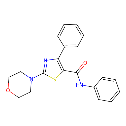 2-(morpholin-4-yl)-N,4-diphenyl-1,3-thiazole-5-carboxamide structure