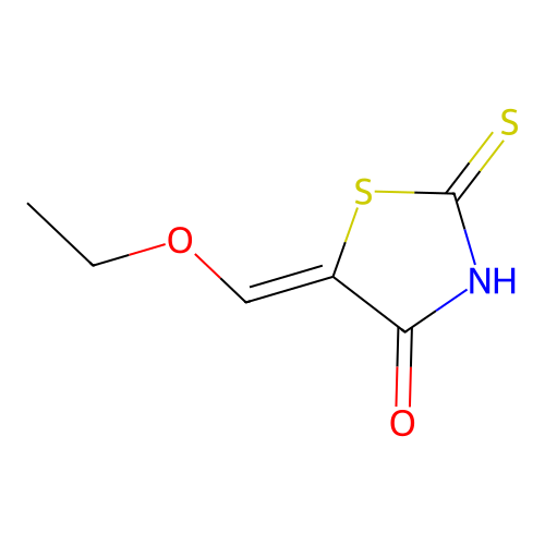 (5Z)-5-(Ethoxymethylene)-2-thioxo-1,3-thiazolidin-4-one structure
