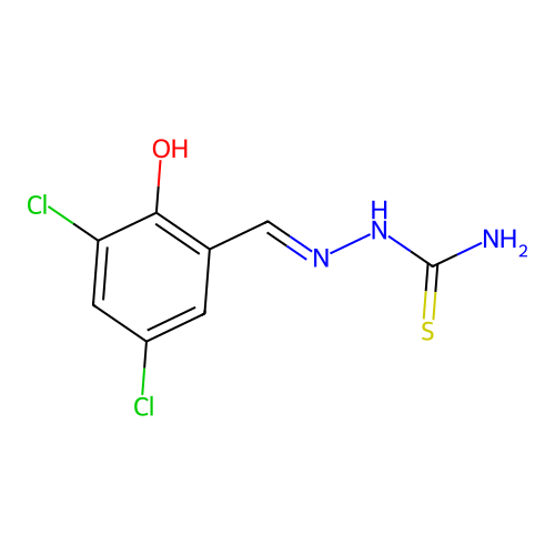 Hydrazinecarbothioamide, 2-[(3,5-dichloro-2-hydroxyphenyl)methylene]- structure