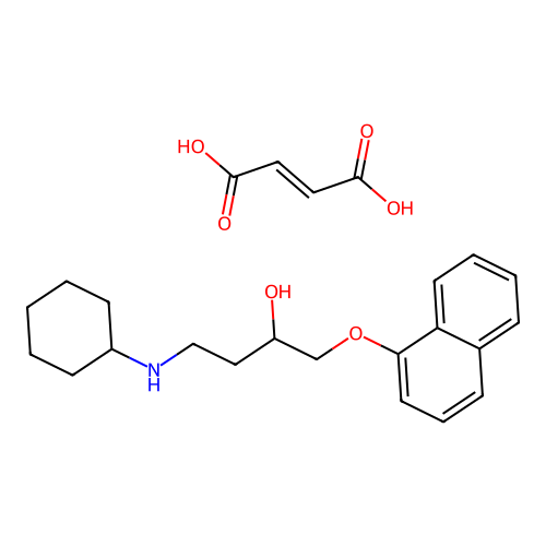 2-Butanol, 4-(cyclohexylamino)-1-(1-naphthalenyloxy)-, (2Z)-2-butenedioate(1:1) (salt) structure