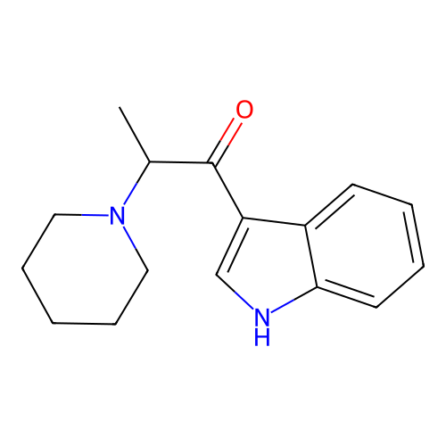 1-(1H-indol-3-yl)-2-(piperidin-1-yl)propan-1-one structure