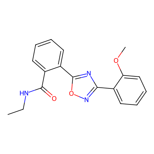 N-ethyl-2-[3-(2-methoxyphenyl)-1,2,4-oxadiazol-5-yl]benzamide structure