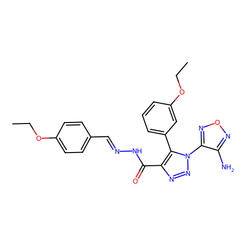 C22H22N8O4 structure