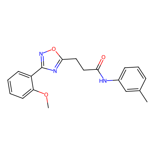 3-[3-(2-methoxyphenyl)-1,2,4-oxadiazol-5-yl]-N-(3-methylphenyl)propanamide structure
