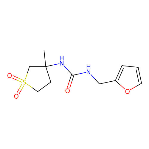 1-(Furan-2-ylmethyl)-3-(3-methyl-1,1-dioxidotetrahydrothiophen-3-yl)urea structure