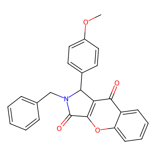 2-Benzyl-1-(4-methoxyphenyl)-1,2-dihydrochromeno[2,3-c]pyrrole-3,9-dione structure