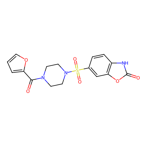 6-((4-(furan-2-carbonyl)piperazin-1-yl)sulfonyl)benzo[d]oxazol-2(3H)-one structure