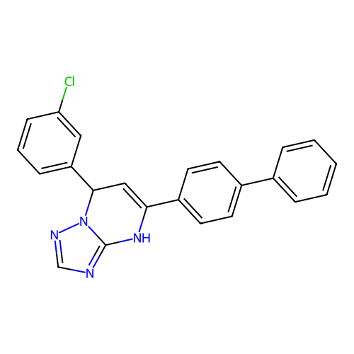 5-(Biphenyl-4-yl)-7-(3-chlorophenyl)-4,7-dihydro[1,2,4]triazolo[1,5-a]pyrimidine structure
