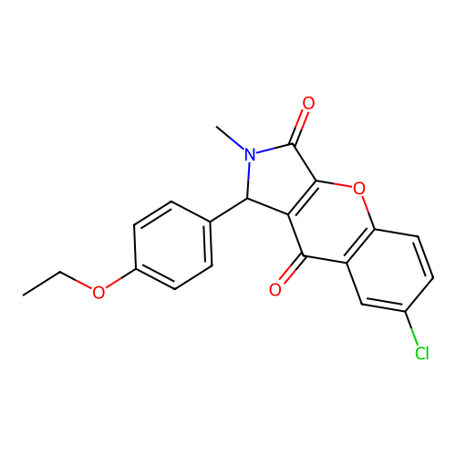 7-Chloro-1-(4-ethoxyphenyl)-2-methyl-1,2-dihydrochromeno[2,3-c]pyrrole-3,9-dione structure