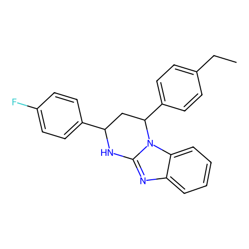 4-(4-ethylphenyl)-2-(4-fluorophenyl)-1,2,3,4-tetrahydropyrimido[1,2-a]benzimidazole structure