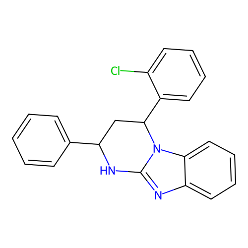 4-(2-Chlorophenyl)-2-phenyl-1,2,3,4-tetrahydropyrimido[1,2-a]benzimidazole structure