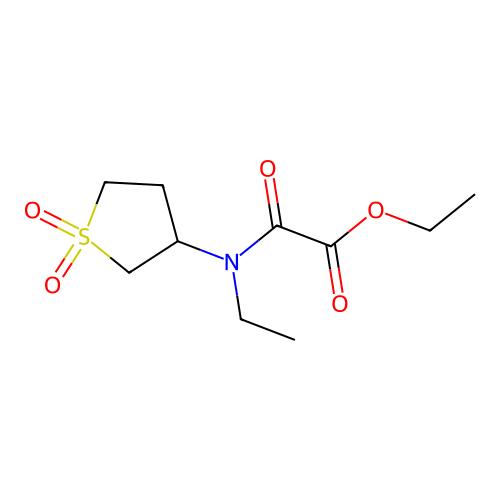 Ethyl [(1,1-dioxidotetrahydrothiophen-3-yl)(ethyl)amino](oxo)acetate structure