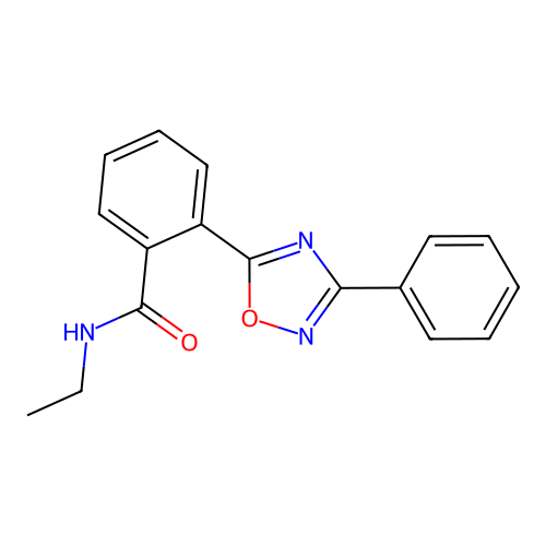 N-ethyl-2-(3-phenyl-1,2,4-oxadiazol-5-yl)benzamide structure