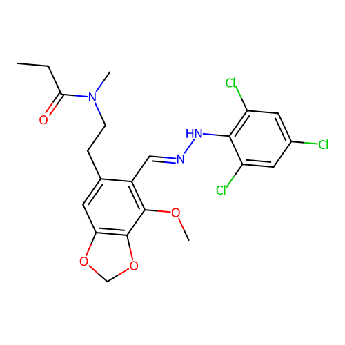C21H22Cl3N3O4 structure
