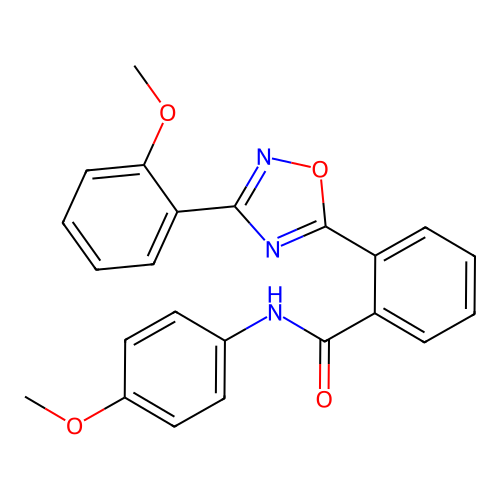 N-(4-methoxyphenyl)-2-[3-(2-methoxyphenyl)-1,2,4-oxadiazol-5-yl]benzamide structure