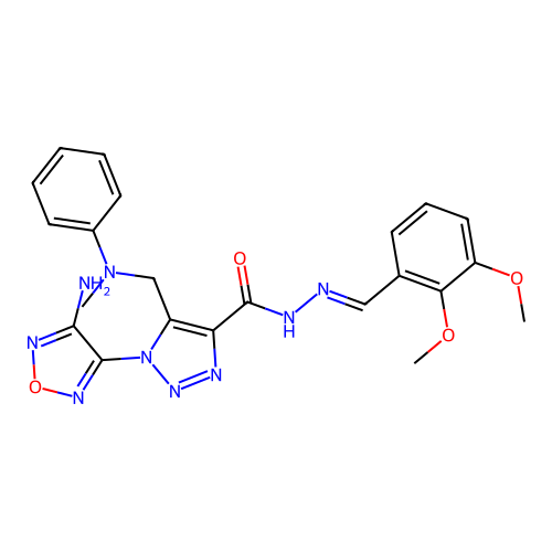 C22H23N9O4 structure