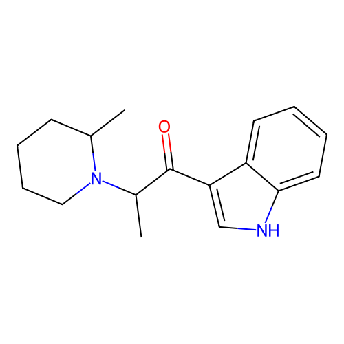 1-(1H-indol-3-yl)-2-(2-methylpiperidin-1-yl)propan-1-one structure