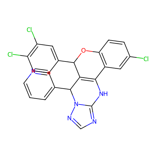 C23H14Cl3N5O structure