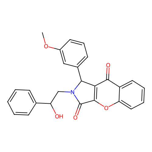 2-(2-hydroxy-2-phenylethyl)-1-(3-methoxyphenyl)-1,2-dihydrochromeno[2,3-c]pyrrole-3,9-dione structure