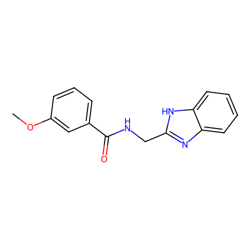 N-(1H-苯并咪唑-2-基甲基)-3-甲氧基苯甲酰胺 structure