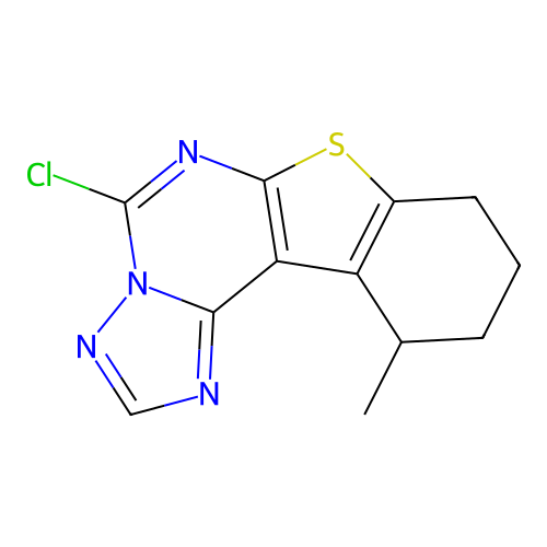 5-chloro-11-methyl-8,9,10,11-tetrahydro[1]benzothieno[3,2-e][1,2,4]triazolo[1,5-c]pyrimidine structure