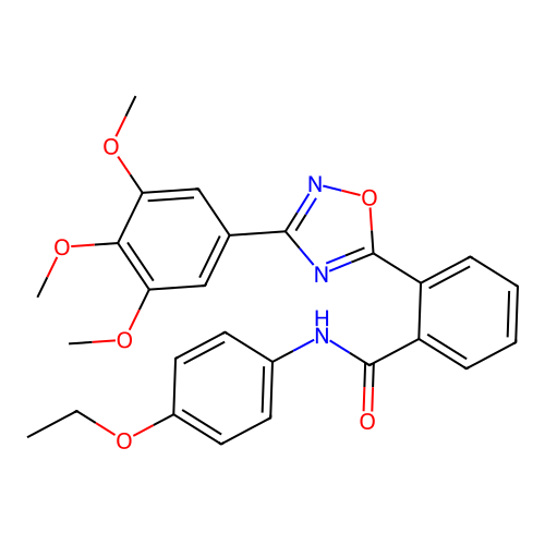 N-(4-ethoxyphenyl)-2-[3-(3,4,5-trimethoxyphenyl)-1,2,4-oxadiazol-5-yl]benzamide structure