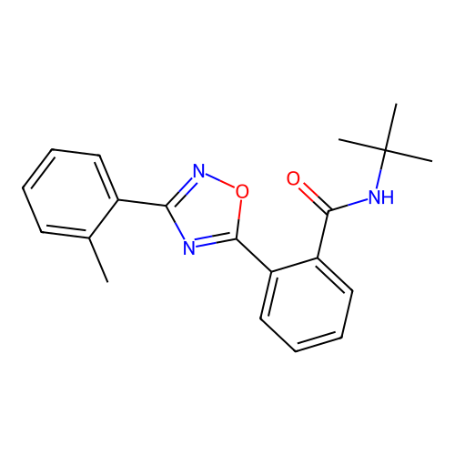 N-tert-butyl-2-[3-(2-methylphenyl)-1,2,4-oxadiazol-5-yl]benzamide structure