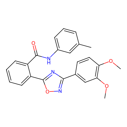 2-[3-(3,4-dimethoxyphenyl)-1,2,4-oxadiazol-5-yl]-N-(3-methylphenyl)benzamide structure