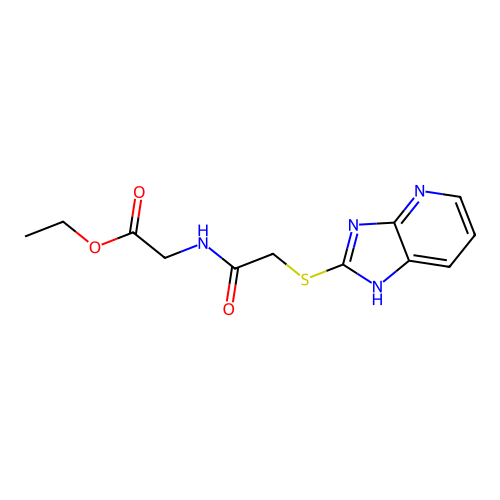 ethyl N-[(3H-imidazo[4,5-b]pyridin-2-ylsulfanyl)acetyl]glycinate structure