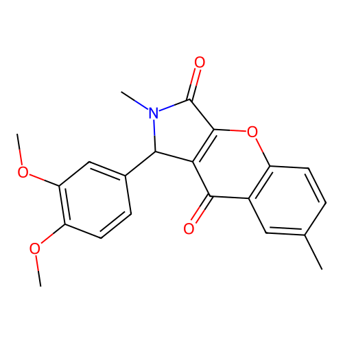 1-(3,4-Dimethoxyphenyl)-2,7-dimethyl-1,2-dihydrochromeno[2,3-c]pyrrole-3,9-dione structure