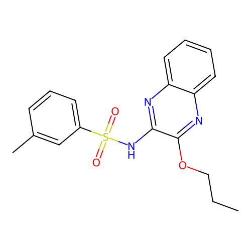 3-methyl-N-(3-propoxyquinoxalin-2-yl)benzenesulfonamide structure