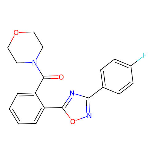 [2-[3-(4-Fluorophenyl)-1,2,4-oxadiazol-5-yl]phenyl]-morpholin-4-ylmethanone structure