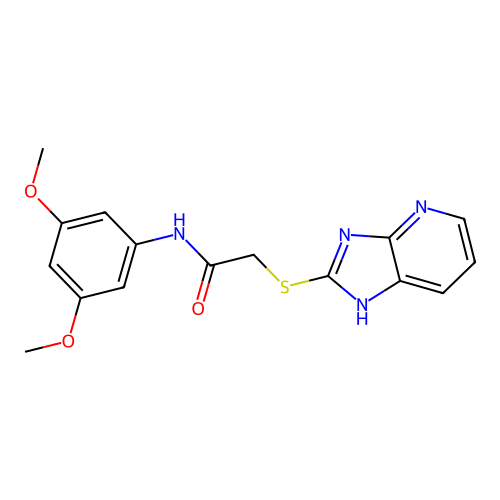 N-(3,5-dimethoxyphenyl)-2-(1H-imidazo[4,5-b]pyridin-2-ylsulfanyl)acetamide structure