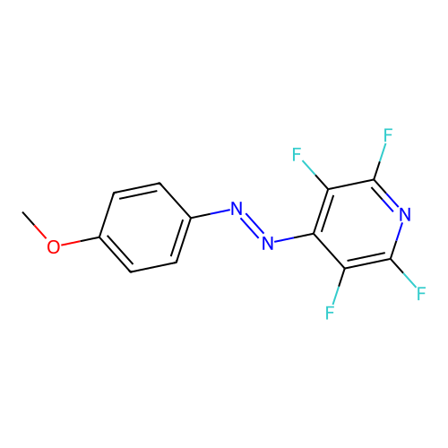 methyl 4-[(E)-(2,3,5,6-tetrafluoro-4-pyridinyl)diazenyl]phenyl ether structure