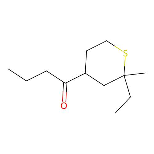 1-(2-Ethyl-2-methylthian-4-yl)butan-1-one structure