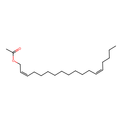 (2Z,13Z)-octadecadienyl acetate structure