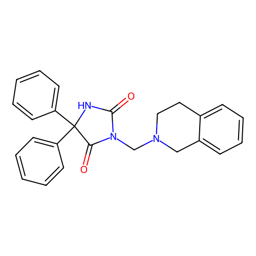 3-((3,4-Dihydroisoquinolin-2(1H)-yl)methyl)-5,5-diphenylimidazolidine-2,4-dione structure